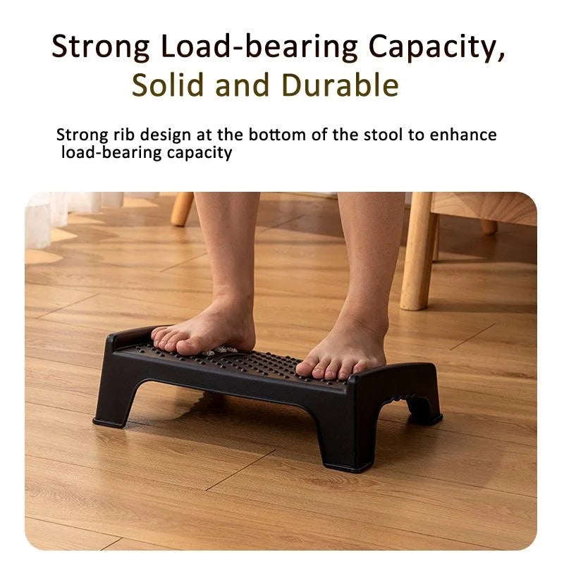 Double-Row Roller Foot Pedal Footrest Black - Health &