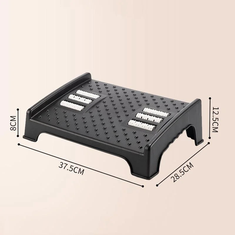 Double-Row Roller Foot Pedal Footrest Black - Health &