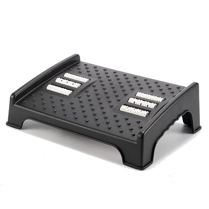 Double-Row Roller Foot Pedal Footrest Black - Health &