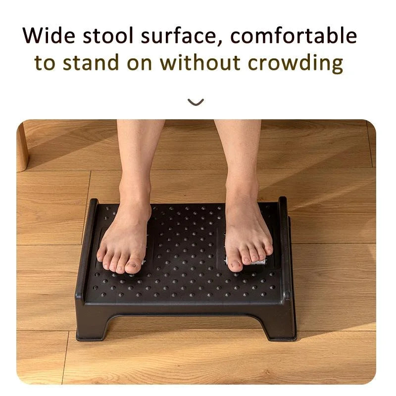 Double-Row Roller Foot Pedal Footrest Black - Health &