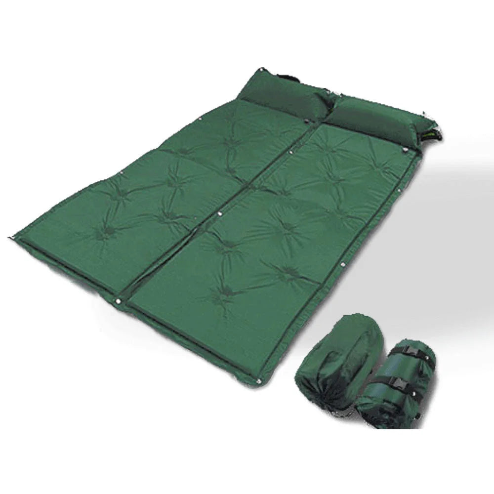 Double Self Inflating Mattress Camping Hiking Airbed Camp