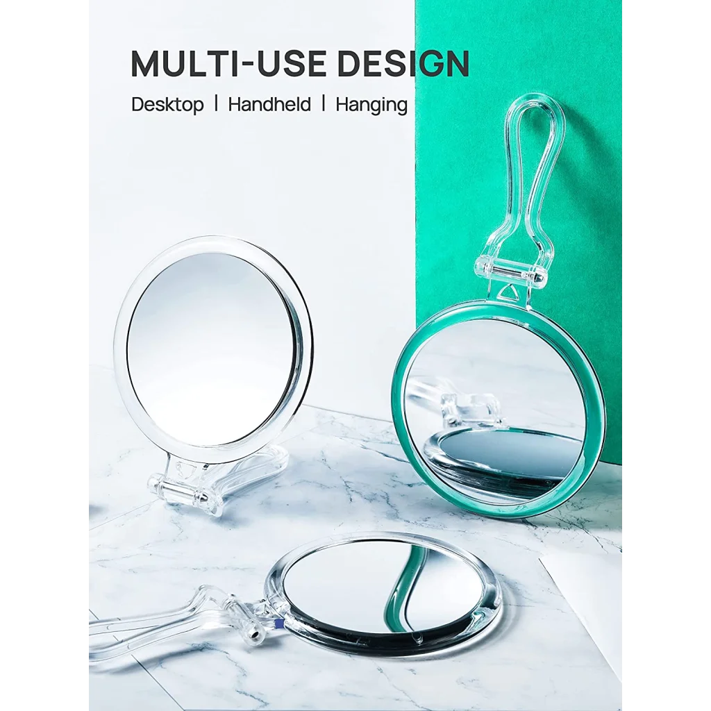 Double-Sided 1X/20X Magnifying Foldable Makeup Mirror