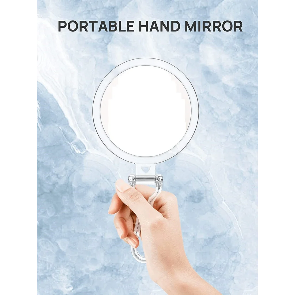 Double-Sided 1X/20X Magnifying Foldable Makeup Mirror