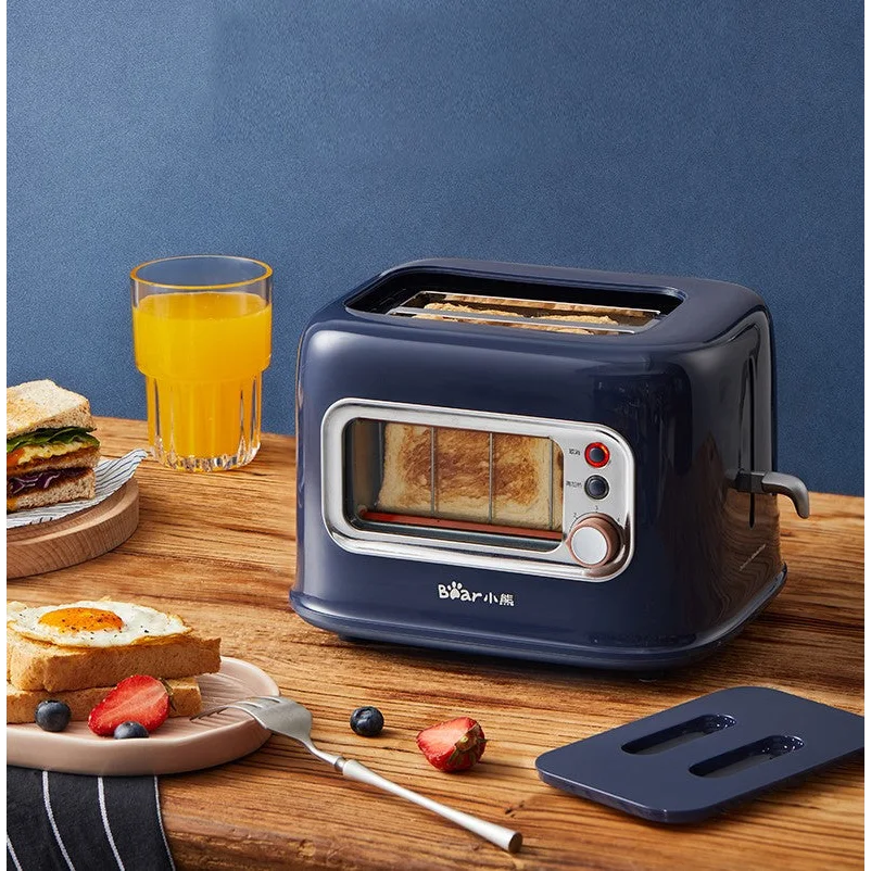Double Slots Bread Toaster with Glass Window BEAR DSL-C02X1