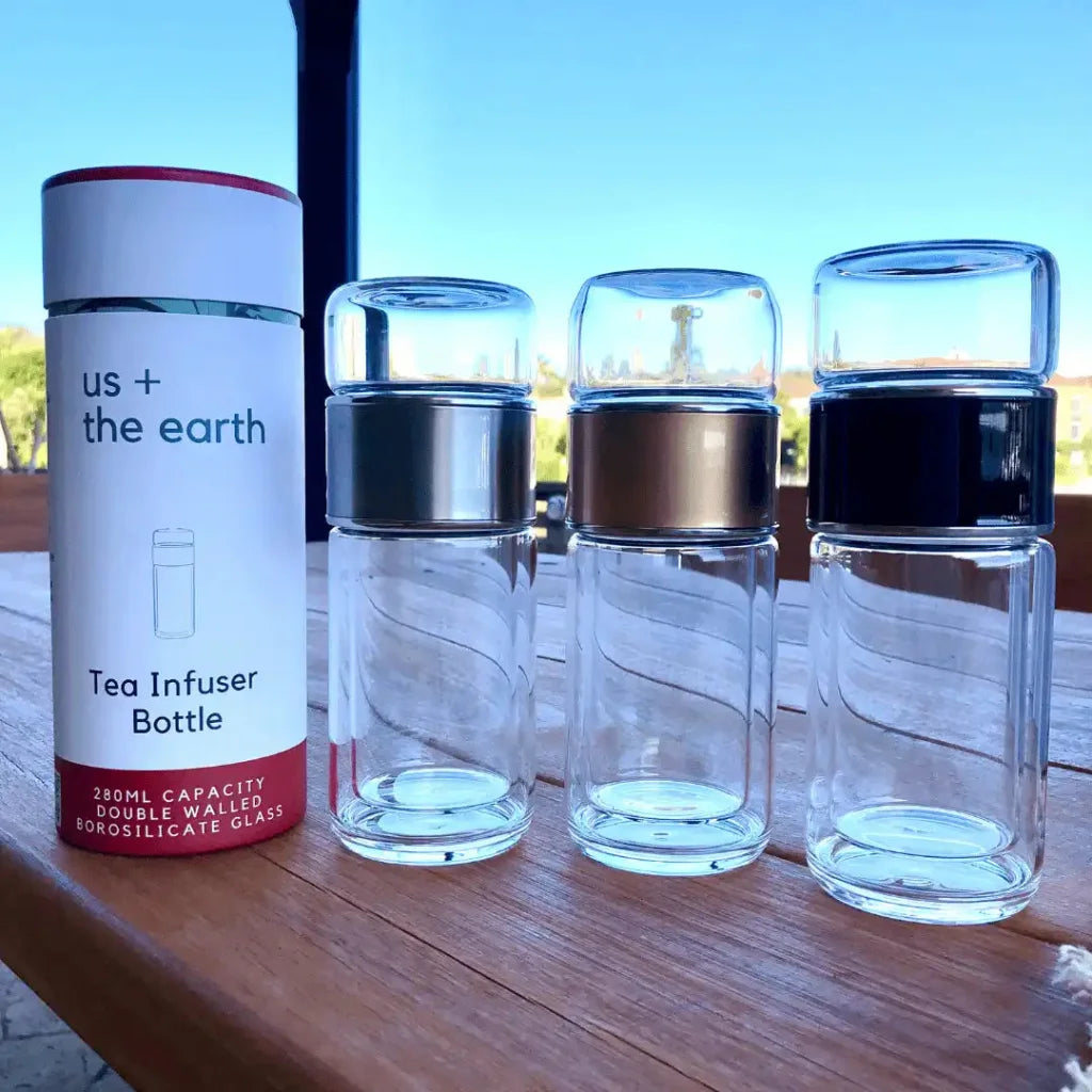 Double Wall Glass Tea Infuser Bottle - Home & Garden