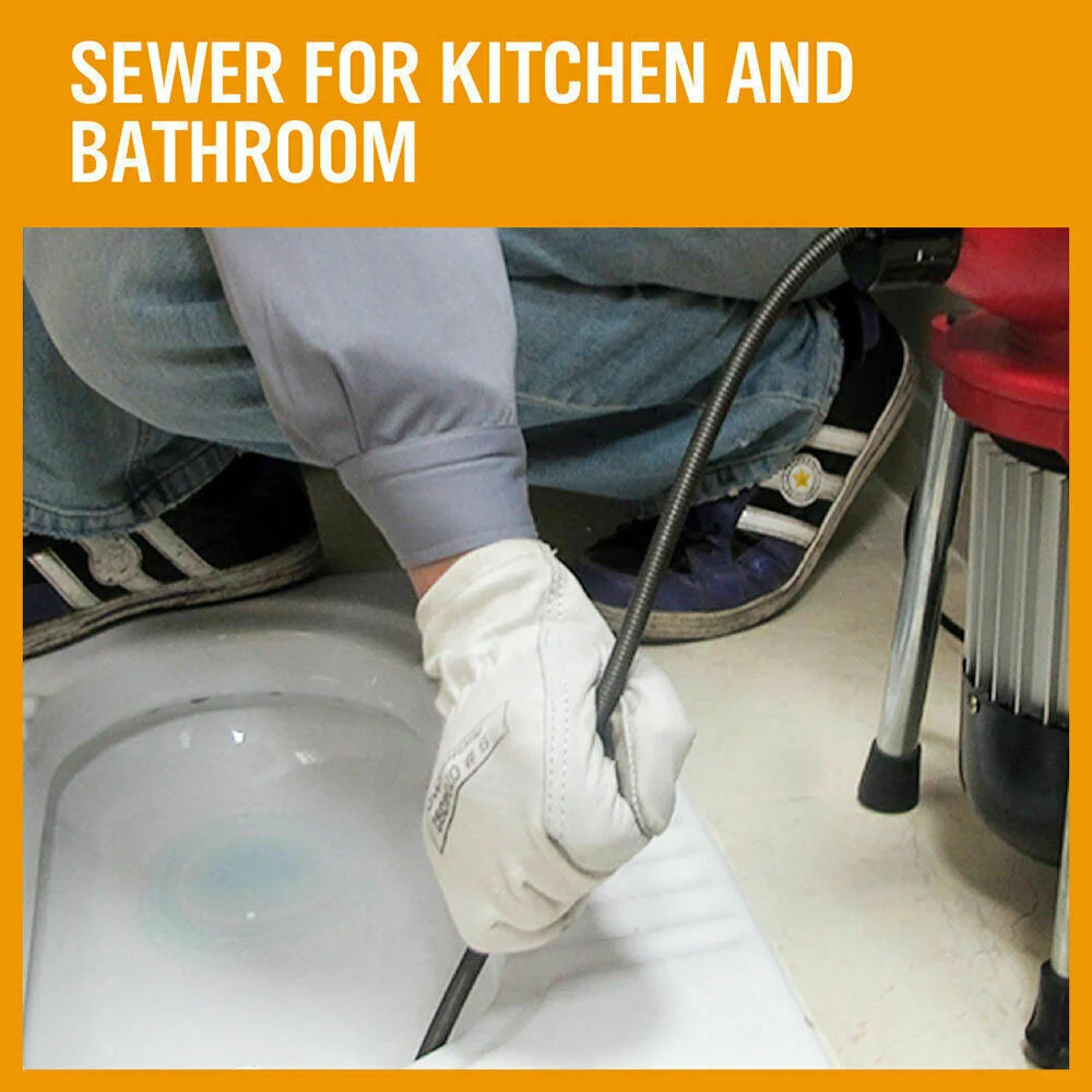 Drain Cleaner 400W Eel Rigid Plumbing Sewerage Pipe Machine