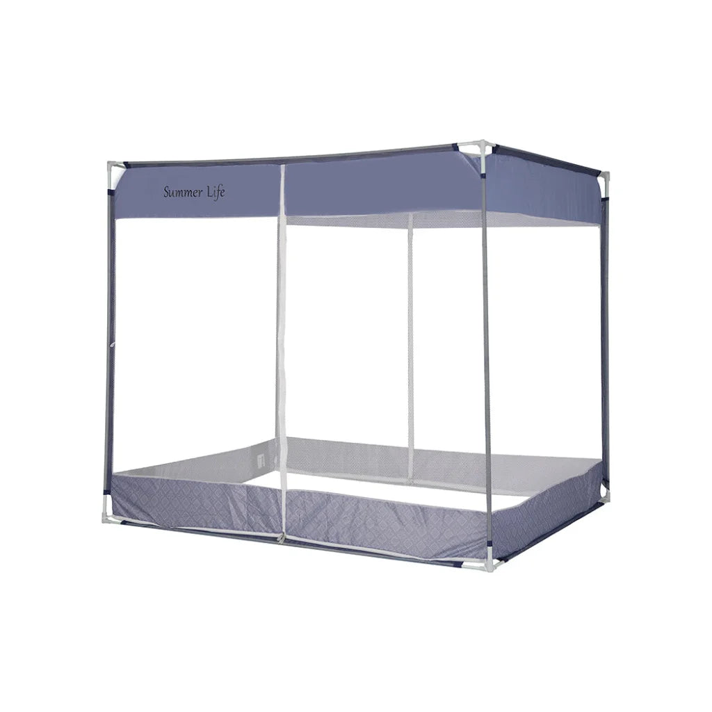 Dreamz Mosquito Bed Nets Foldable Canopy Square Blue-1973193961585643520