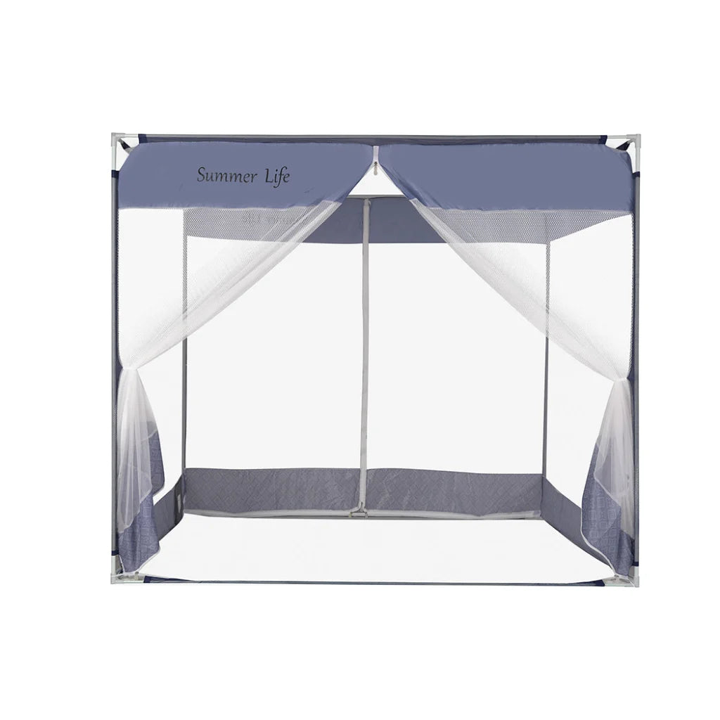 Dreamz Mosquito Bed Nets Foldable Canopy Square Blue-1973193961585643521