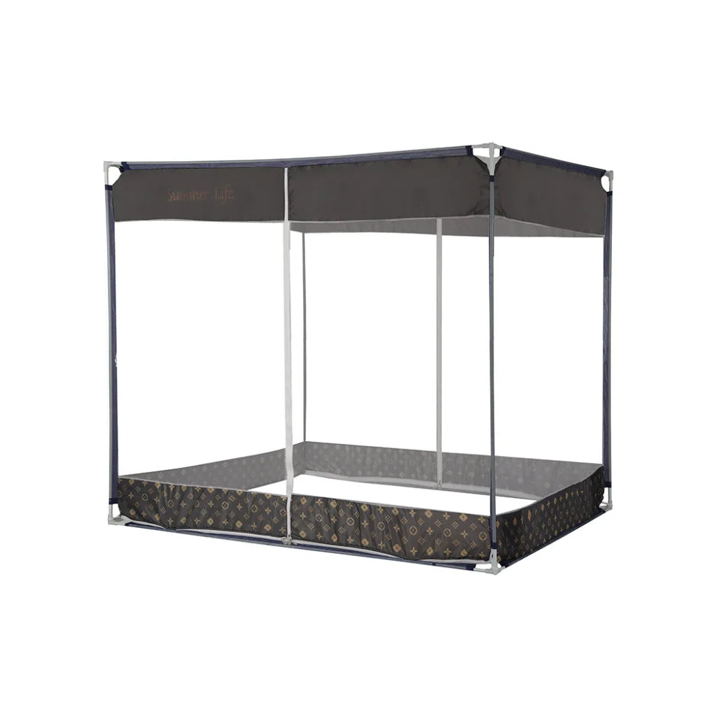 Dreamz Mosquito Bed Nets Foldable Canopy Square Grey-1973193962177040384