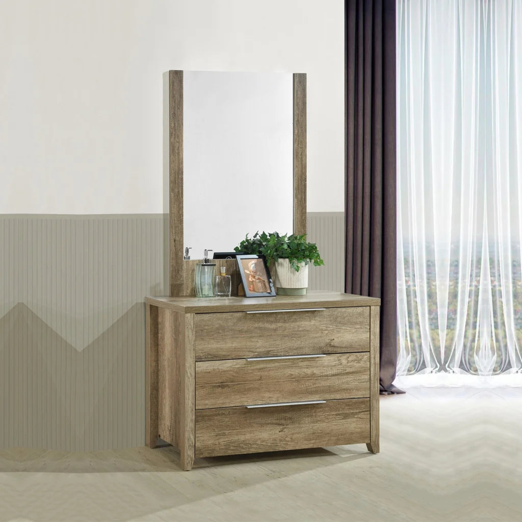 Dresser Cielo 3 Drawers - Oak Colour - Bedroom