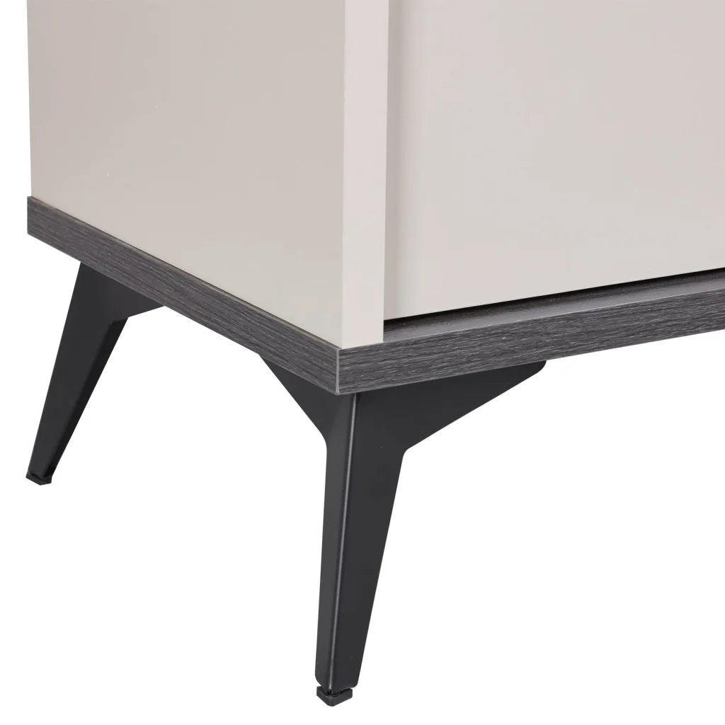 Dressing Chest With 6 Storage Drawers MDF Mirror