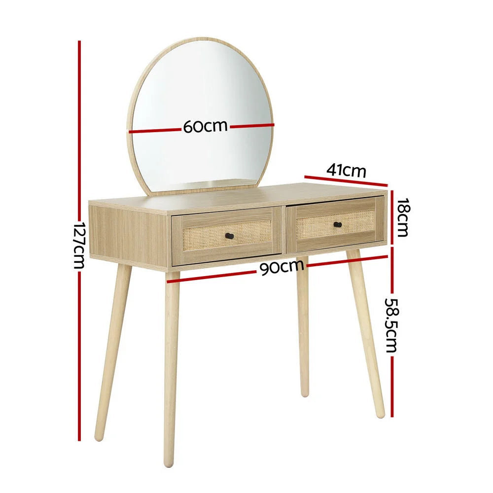 Dressing Table Set Rattan - Frances - Furniture