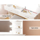 Dressing Table Set with Stool and 10 LED Bulbs - White