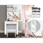Dressing Table with Mirror and Stool Jewellery Cabinet