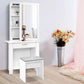 Dressing Table with Mirror and Stool Jewellery Cabinet