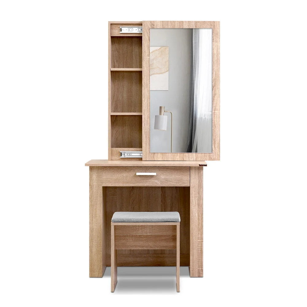 Dressing Table with Mirror and Stool Jewellery Cabinet