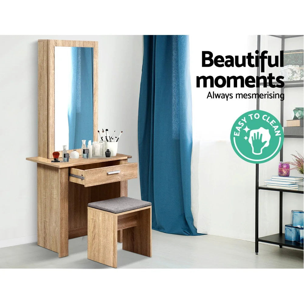 Dressing Table with Mirror and Stool Jewellery Cabinet