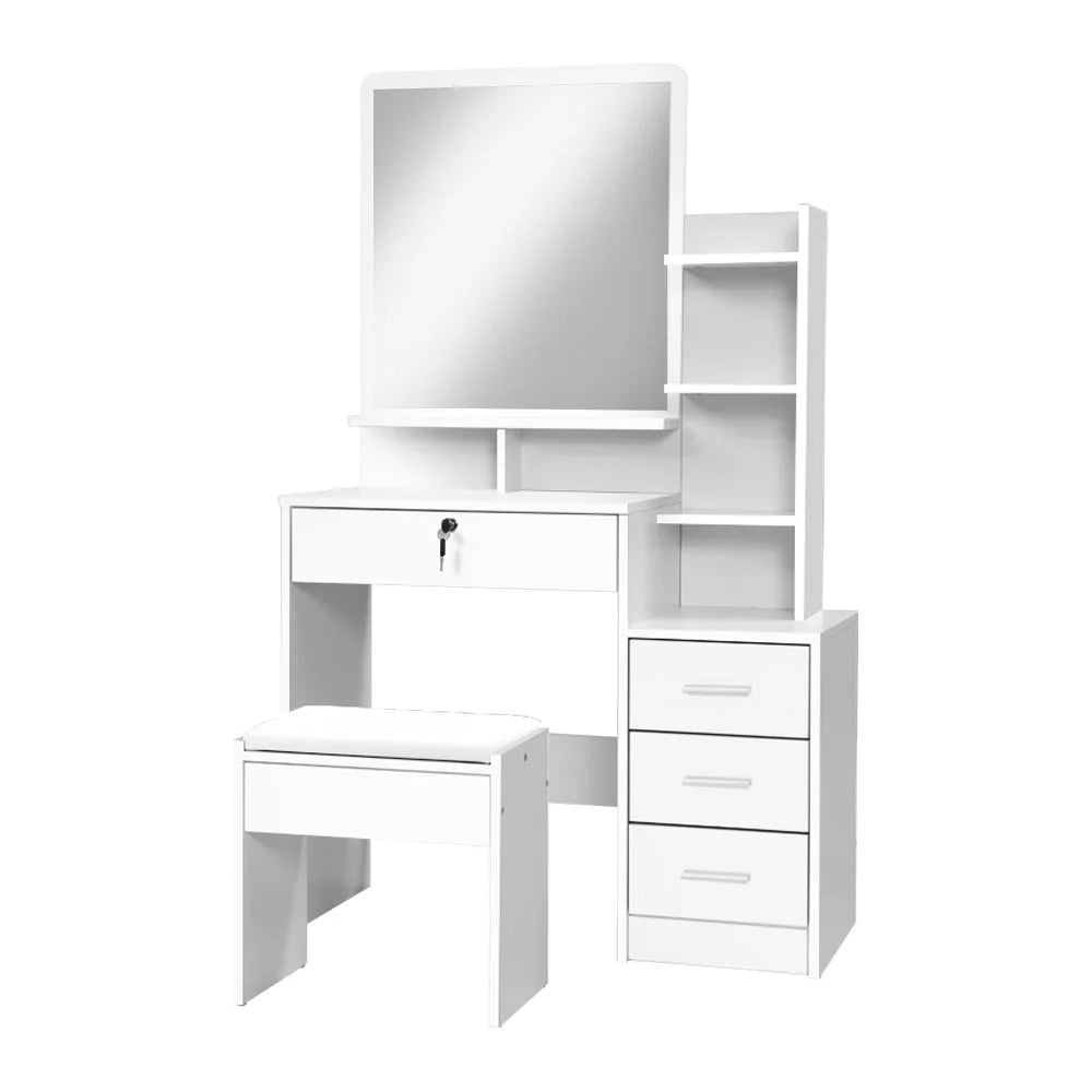 Dressing Table with Mirror Stool Jewellery Cabinet Makeup