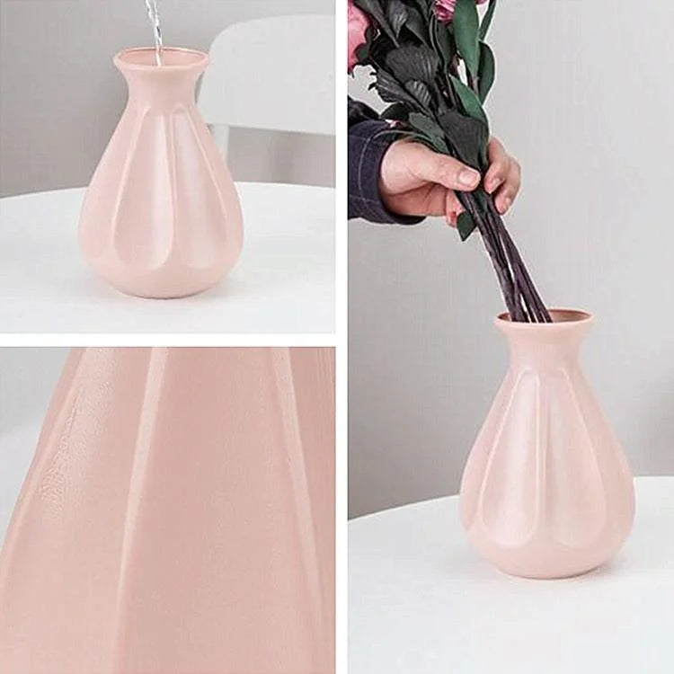 Drop-resistant Plastic Vase for Dry and Wet Flower