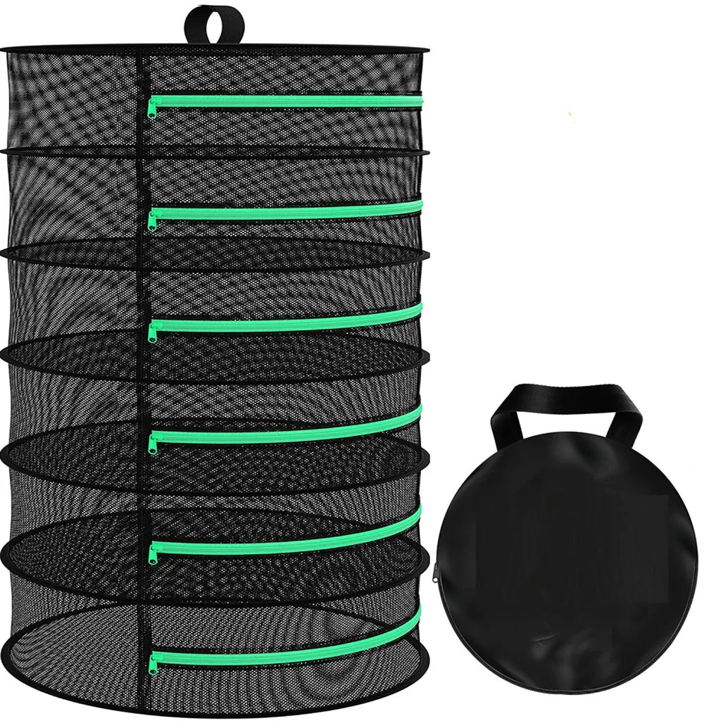 Mesh 120cm drying rack layer with open shelves and sturdy supports