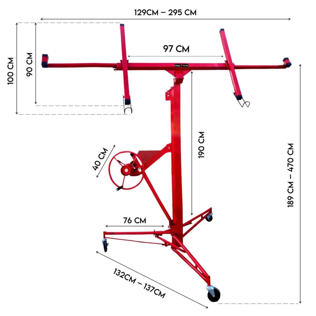 Drywall Gyprock Panel Lifter 16FT Plasterboard Sheet Hoist