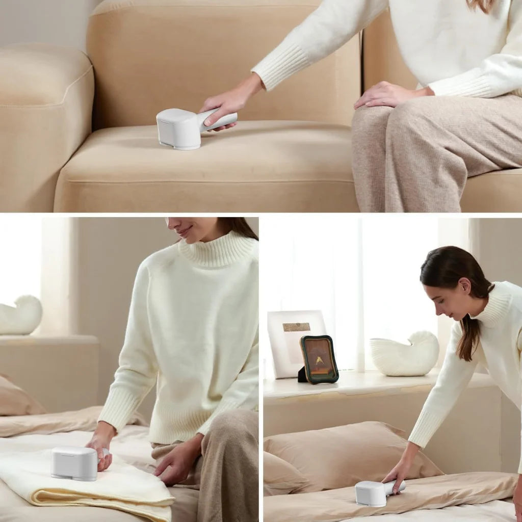 Dual-Head Electric Lint Remover - USB-C Rechargeable LED