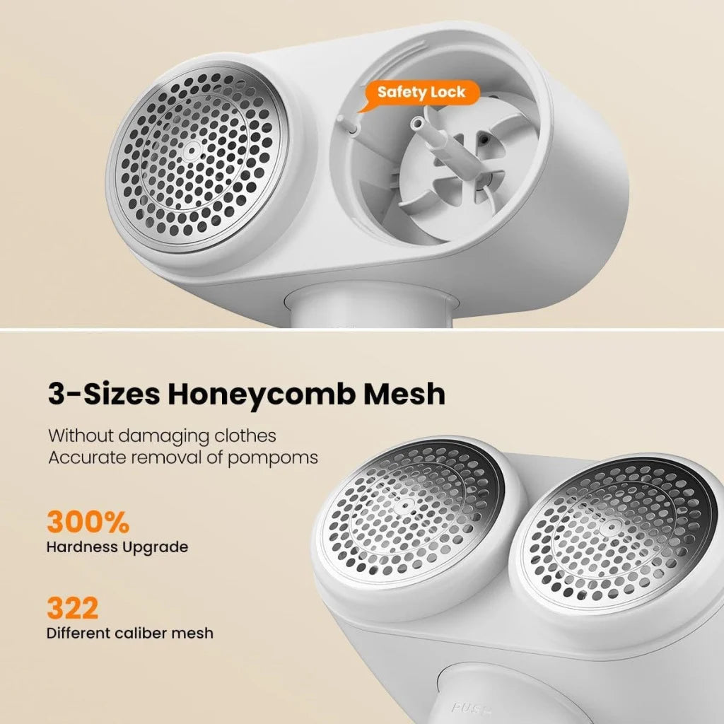 Dual-Head Electric Lint Remover - USB-C Rechargeable LED