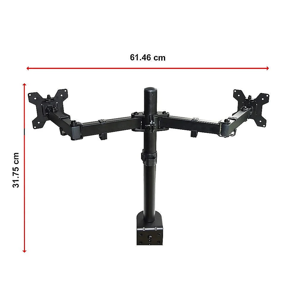 Dual LCD Monitor Desk Mount Stand Adjustable Fits 2 Screens
