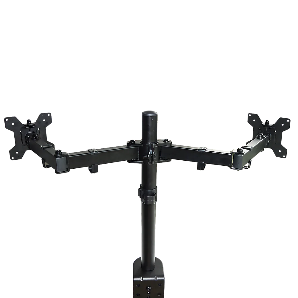 Dual LCD Monitor Desk Mount Stand Adjustable Fits 2 Screens