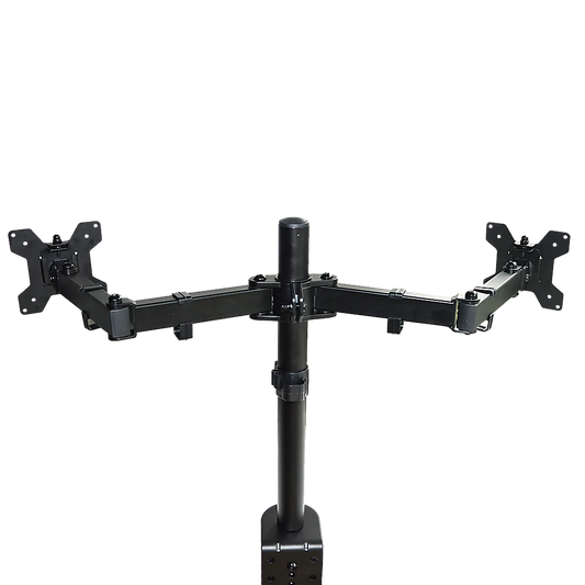 Dual LCD Monitor Desk Mount Stand Adjustable Fits 2 Screens