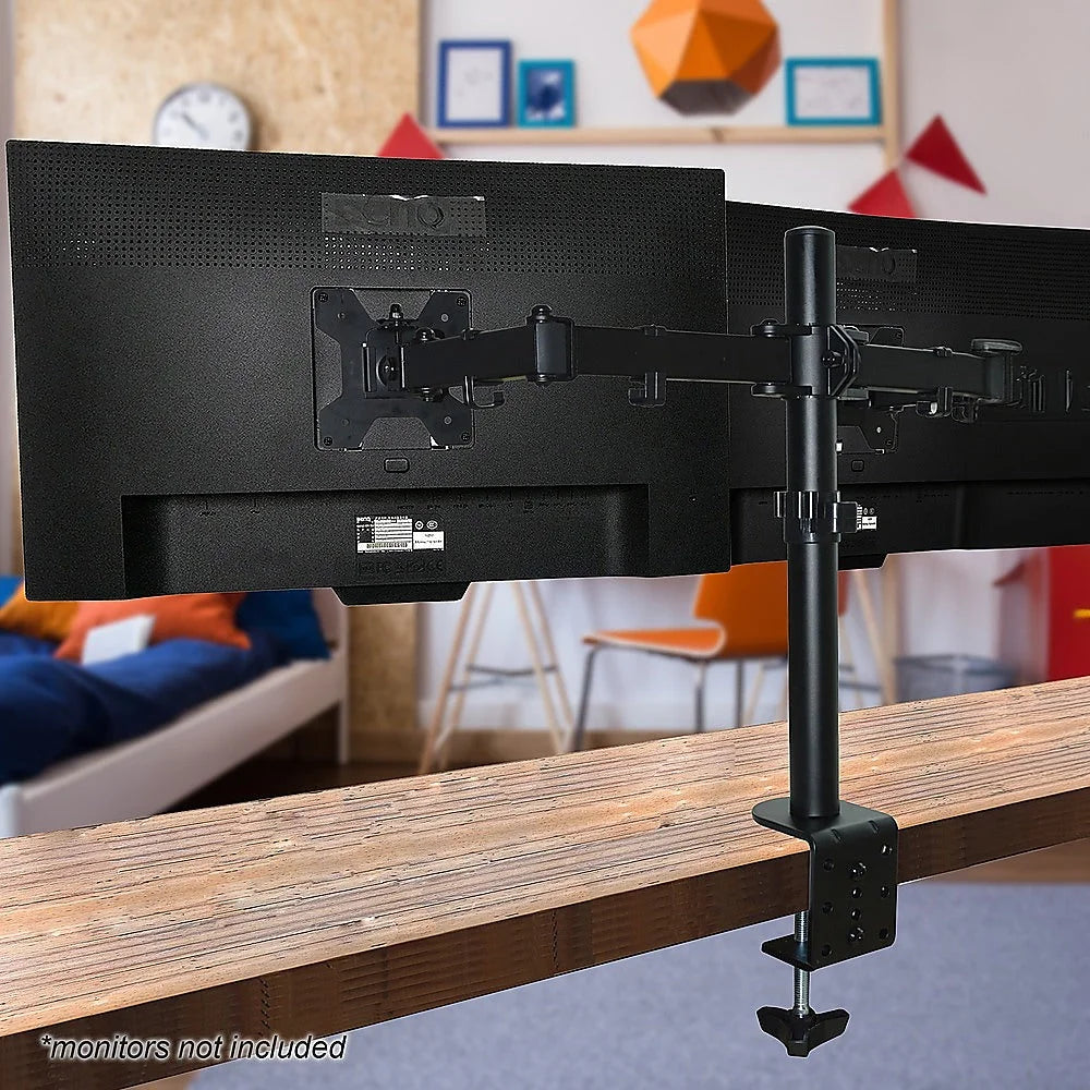 Dual LCD Monitor Desk Mount Stand Adjustable Fits 2 Screens