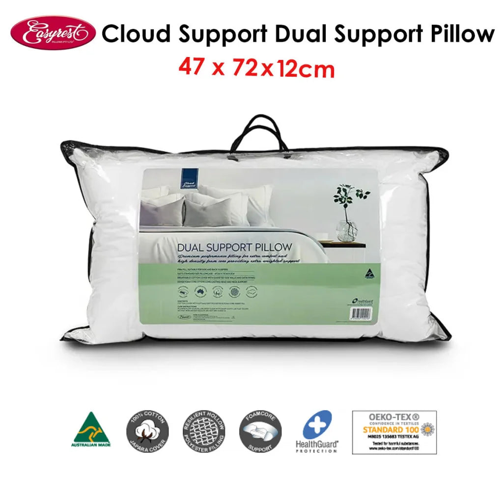 Dual Support Pillow Easyrest Cloud Support 47x72x2 cm