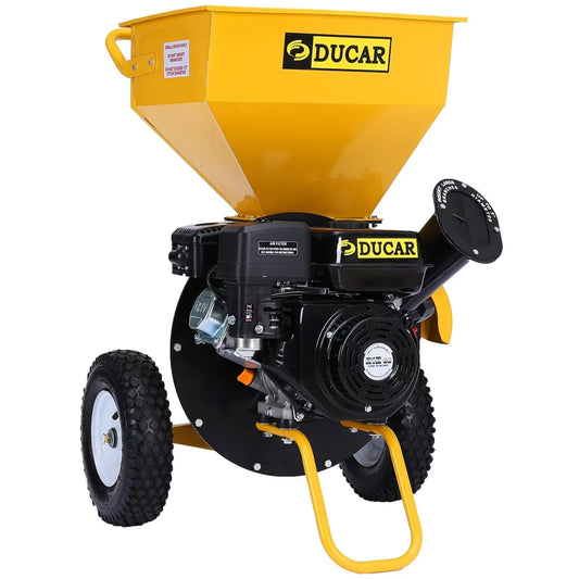 Ducar Wood Chipper Shredder Mulcher Garden 8hp Petrol Motor