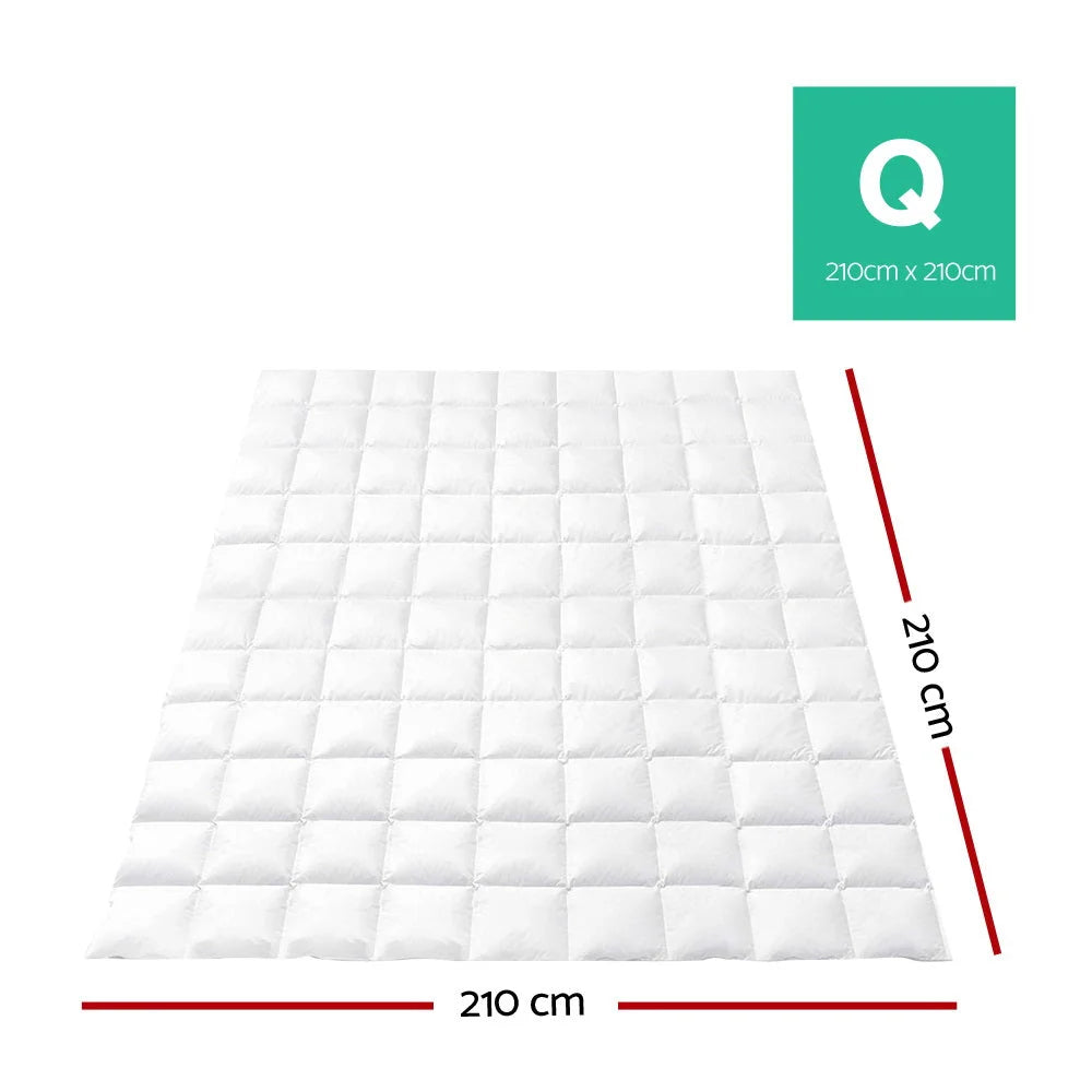 Duck Down Feather Quilt 700GSM Queen Winter Blanket