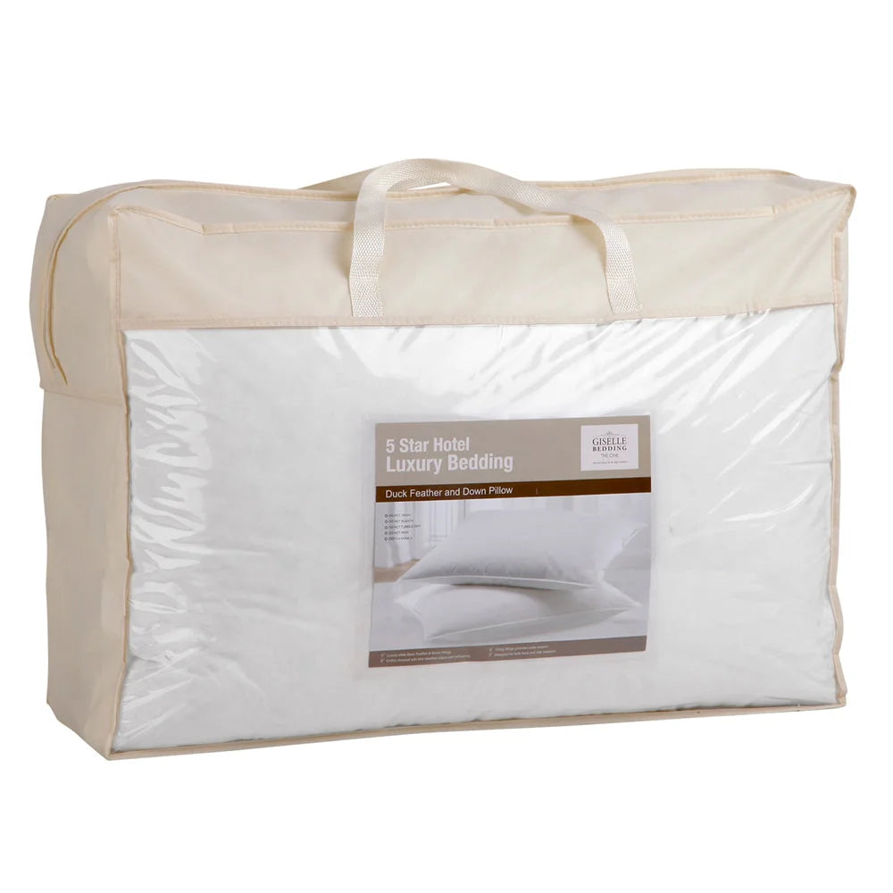 Duck Down Pillows Set of 2 White bedding 213