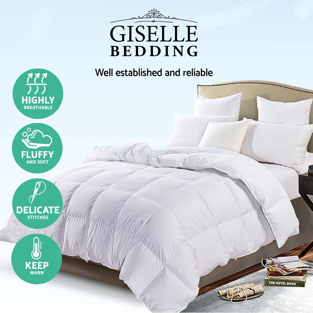 Duck Down Quilt Lightweight King Size - Giselle Bedding