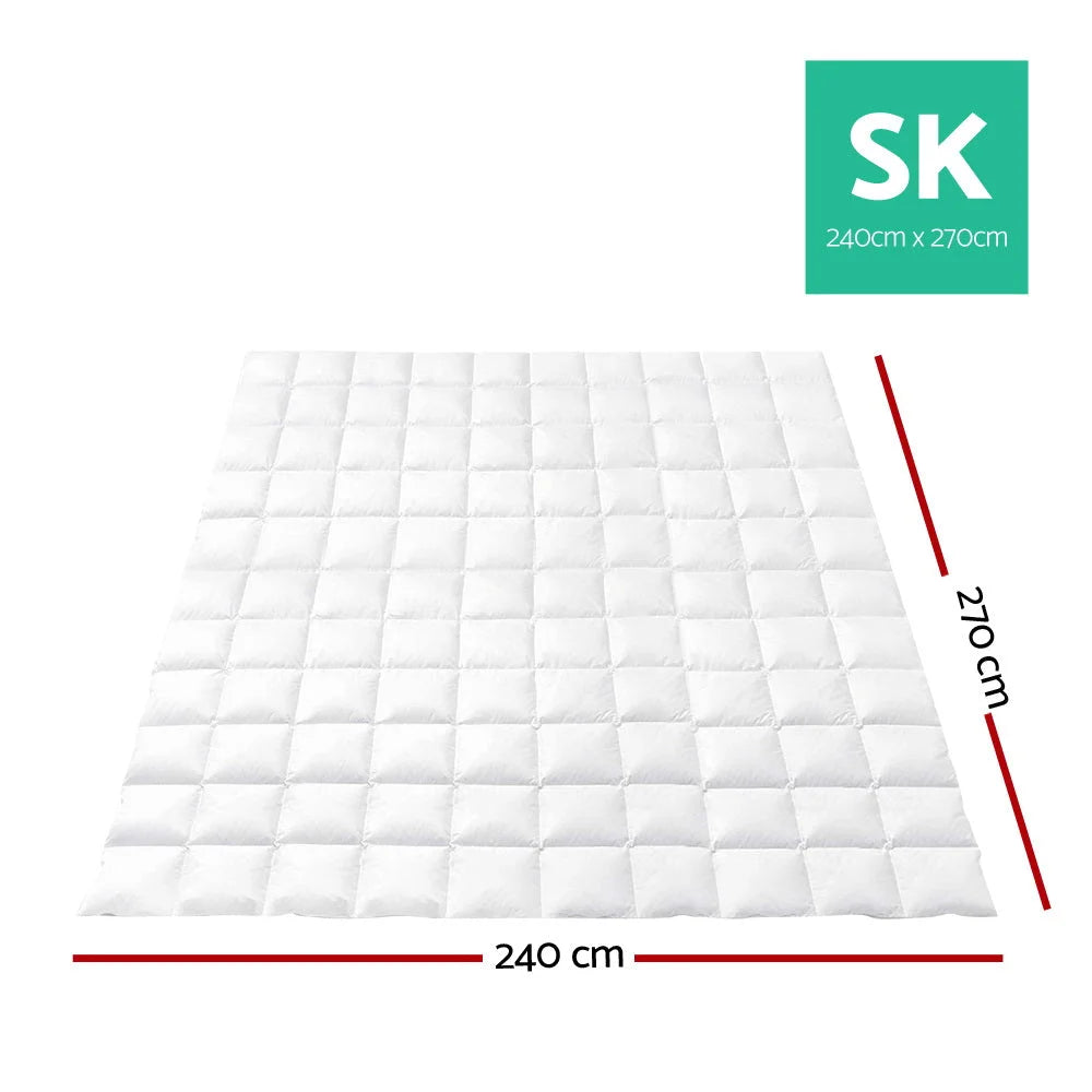 Duck Down Quilt Lightweight Super King - Giselle Bedding