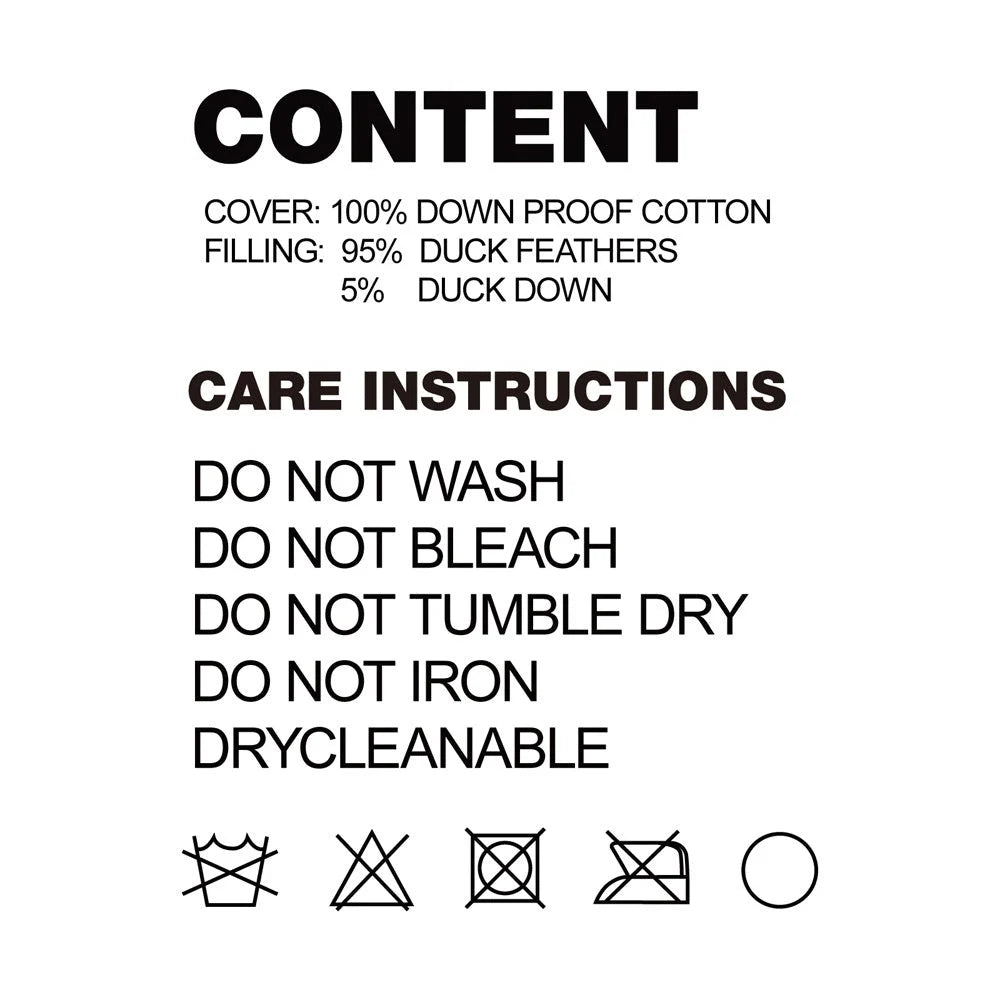 Duck Feather Down Pillows (Twin Pack) - Bedding