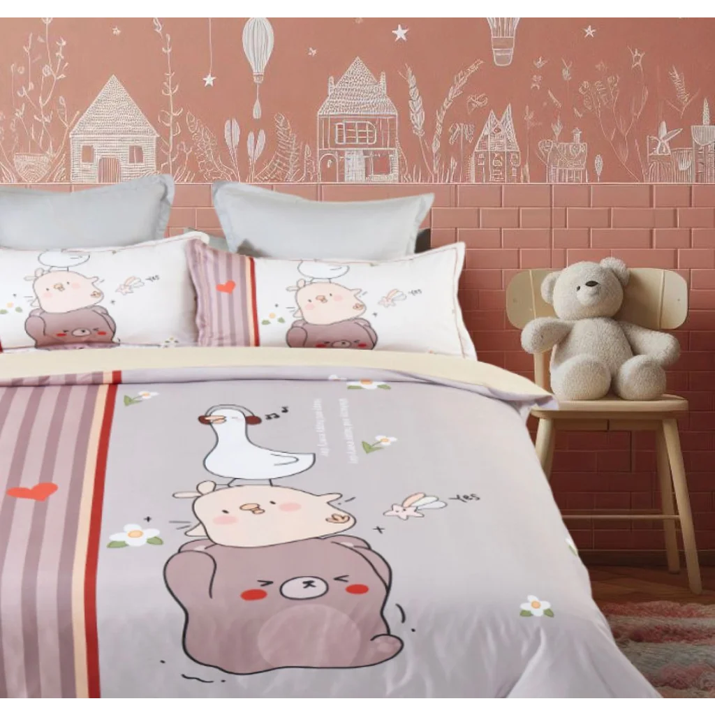 Duck Kids Quilt Cover Set - Single Size - Home & Garden