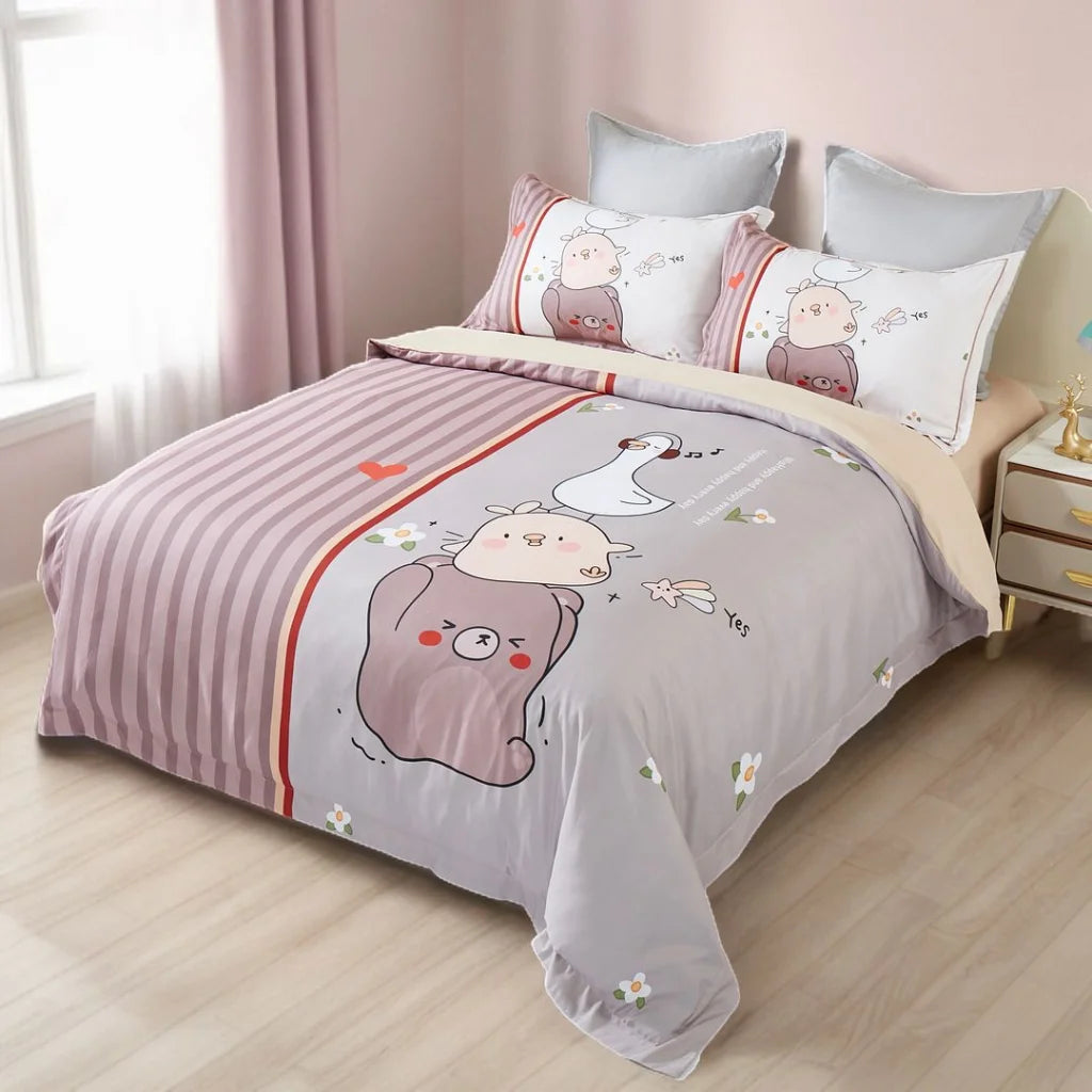 Duck Kids Quilt Cover Set - Single Size - Home & Garden