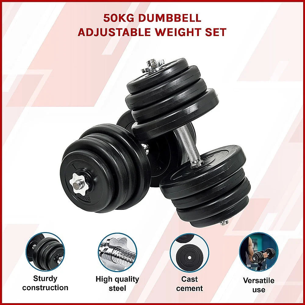 Dumbbell Adjustable Weight Set 50KG