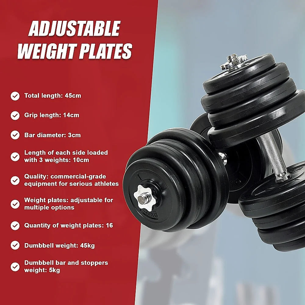 Dumbbell Adjustable Weight Set 50KG