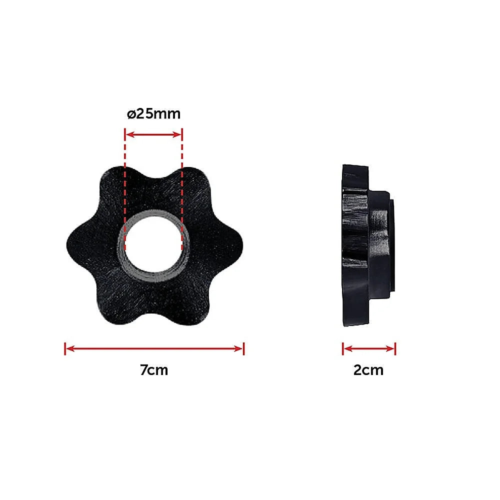Dumbbell Bar 45cm - 1 Pair 25mm Diameter PVC Coated