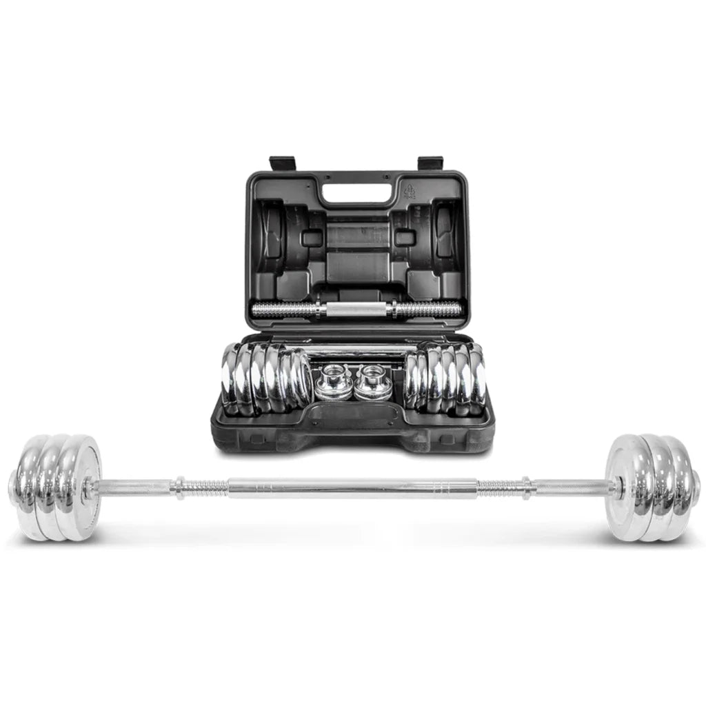 Dumbbell Barbell Set 2-in-1 with Case 30kg LSG - Sports &