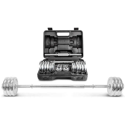 Dumbbell Barbell Set 2-in-1 with Case 30kg LSG - Sports &