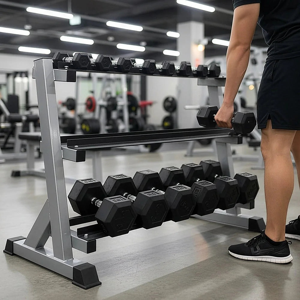 Dumbbell Rack 3-Tier - Dumbbell Weights Storage - Fitness