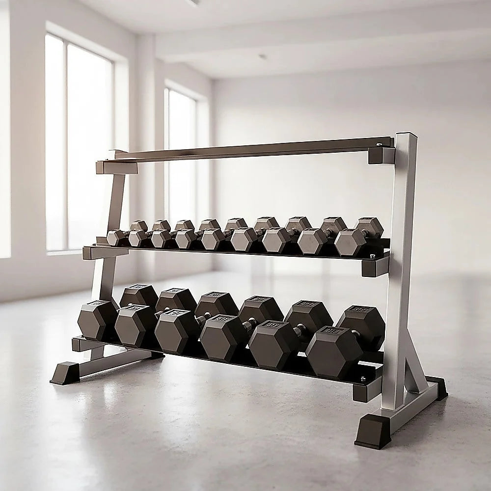 Dumbbell Rack 3-Tier - Dumbbell Weights Storage - Fitness