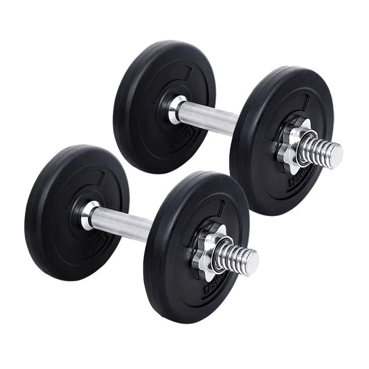 Dumbbell Set 10KG Weight Training Plates Home Gym Fitness