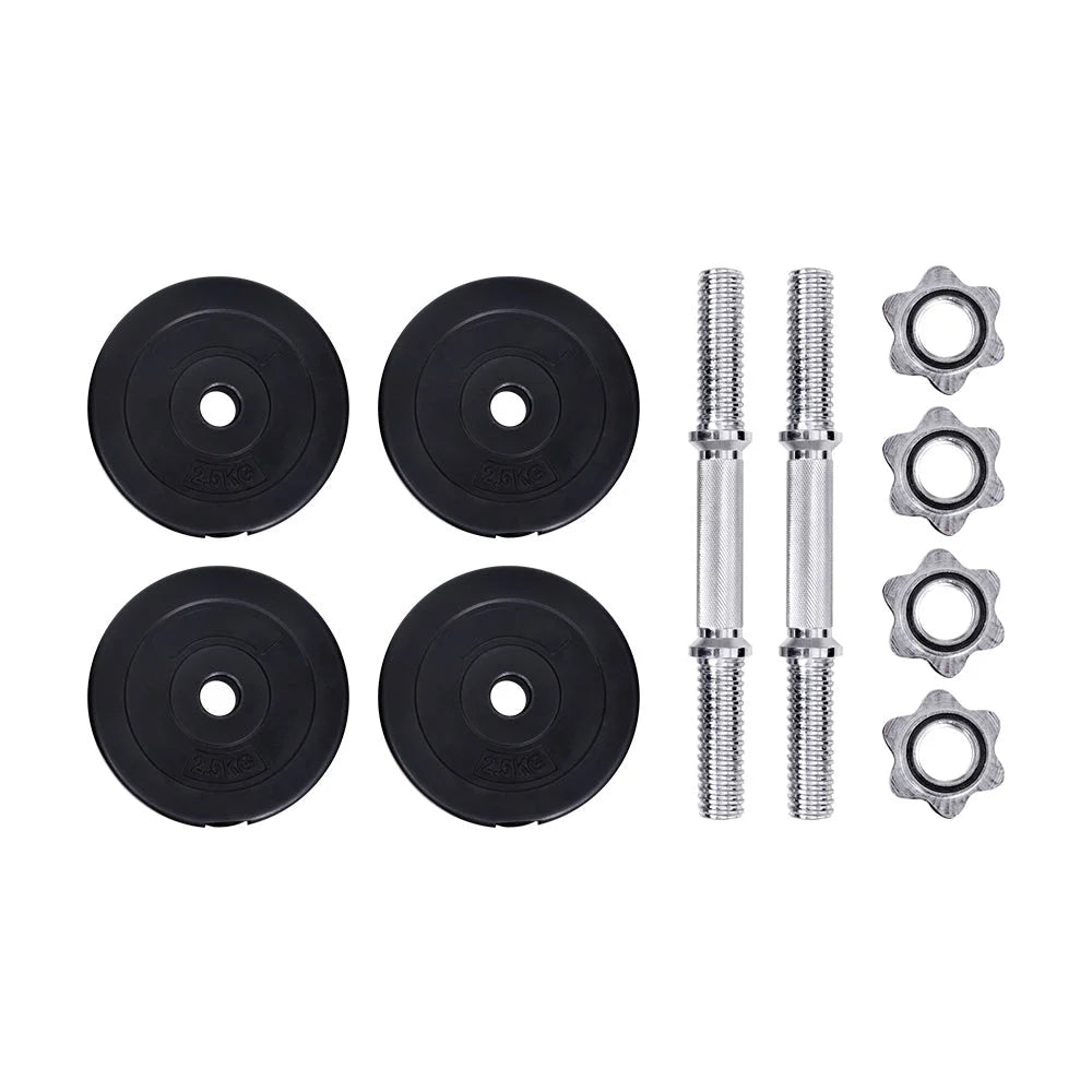 Dumbbell Set 15KG Weight Training Plates Home Gym Fitness