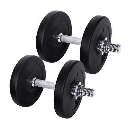 Dumbbell Set 15KG Weight Training Plates Home Gym Fitness